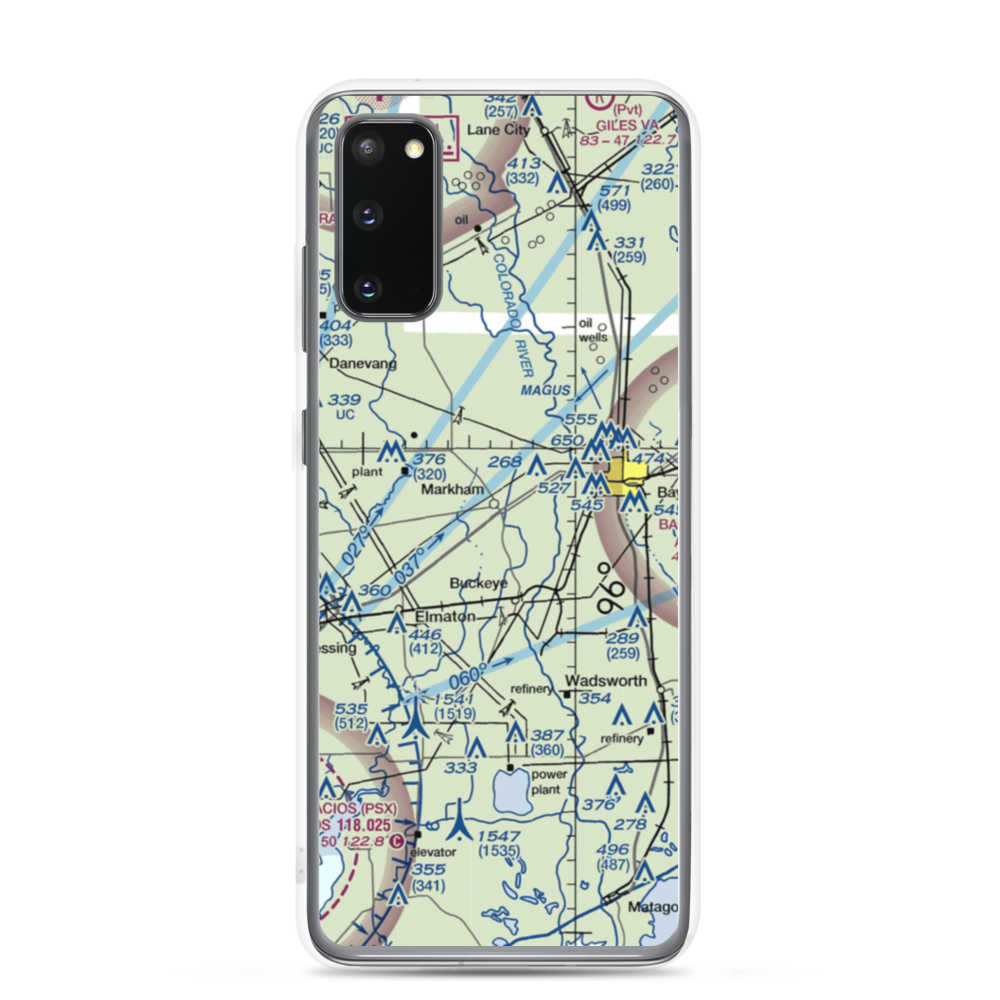 W D Cornilius Ranch Airport (XS07) VFR Sectional Samsung Case Samsung Galaxy S20 model shown