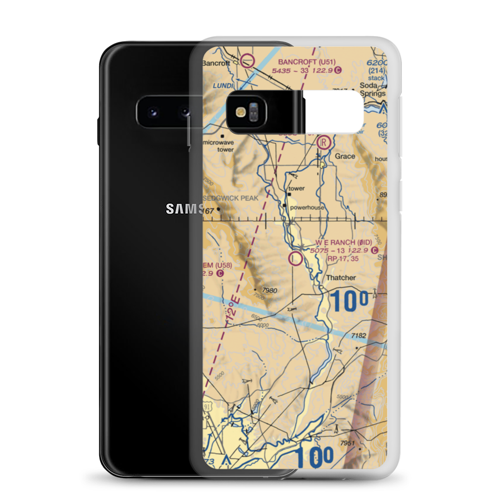 W E Ranch Airport (0ID) VFR Sectional Samsung Case Samsung Galaxy S10 model shown