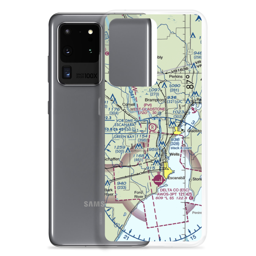 W Gladstone Airport (43MI) VFR Sectional Samsung Case Samsung Galaxy S20 Ultra model shown