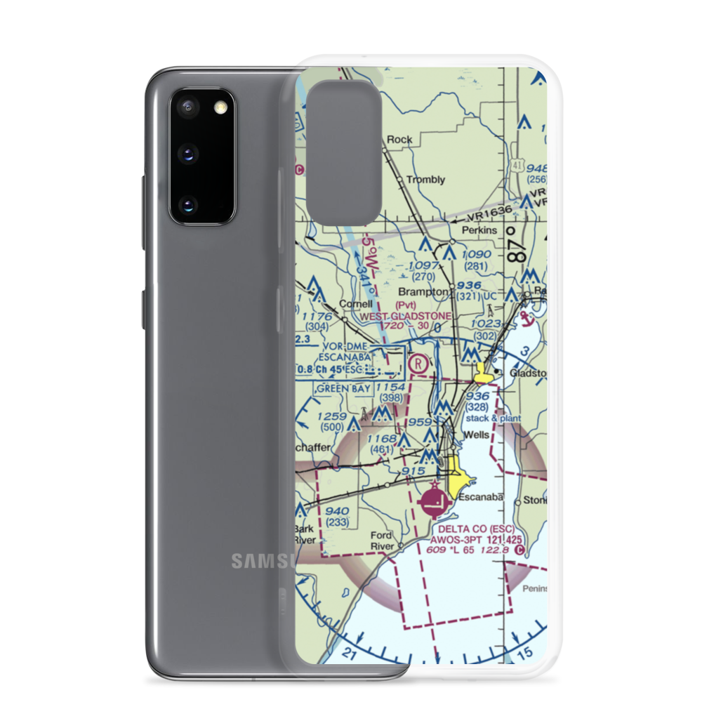 W Gladstone Airport (43MI) VFR Sectional Samsung Case Samsung Galaxy S20 model shown