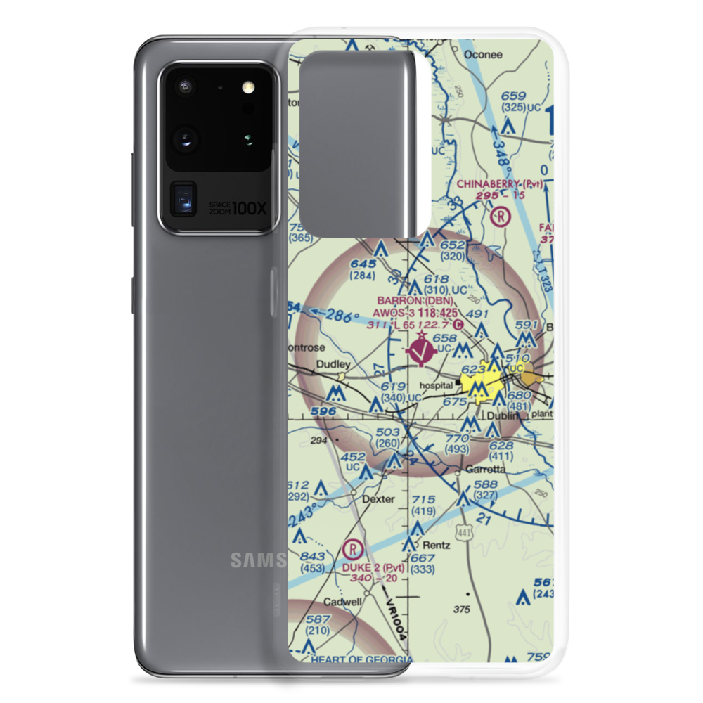 W H 'Bud' Barron Airport (DBN) VFR Sectional Samsung Case Samsung Galaxy S20 Ultra model shown