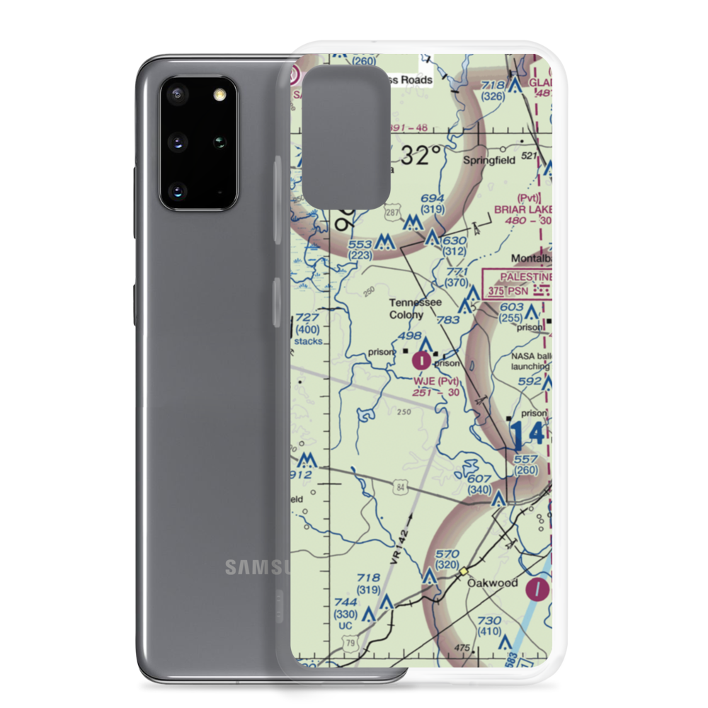 W J E Airport (TA70) VFR Sectional Samsung Case Samsung Galaxy S20 Plus model shown