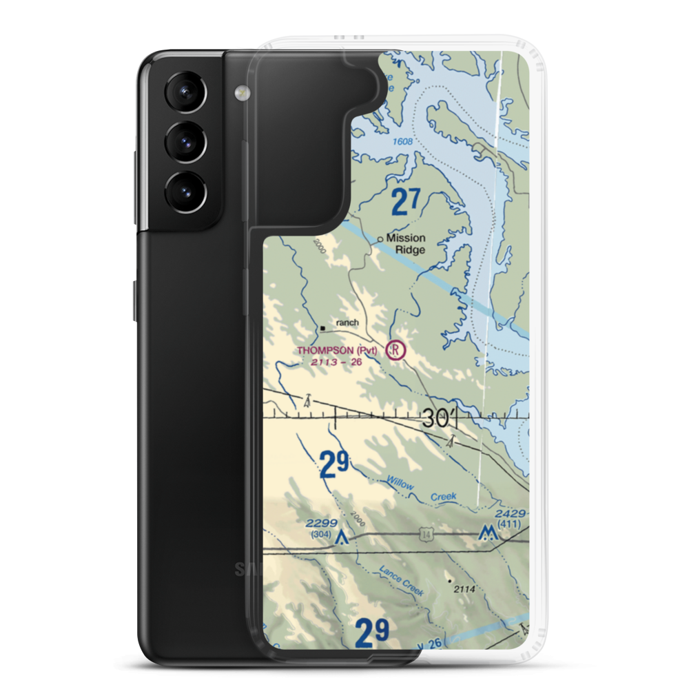 W L Thompson Airport (SD57) VFR Sectional Samsung Case Samsung Galaxy S21 Plus model shown