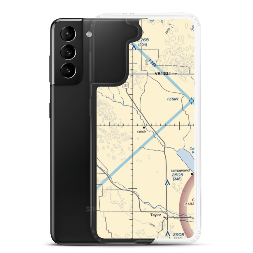 W Meeks Ranch Airport (95NE) VFR Sectional Samsung Case Samsung Galaxy S21 Plus model shown