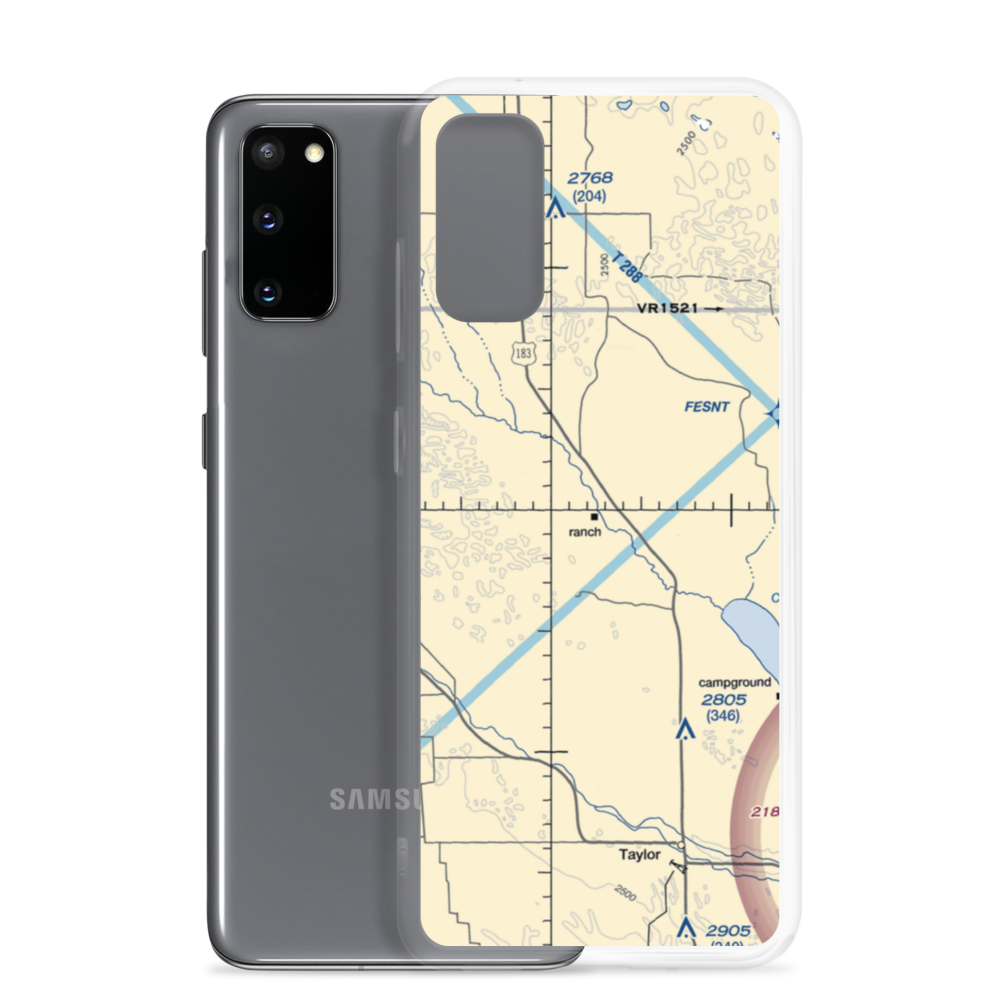W Meeks Ranch Airport (95NE) VFR Sectional Samsung Case Samsung Galaxy S20 model shown