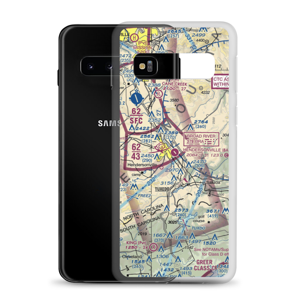 W.N.C. Air Museum Airport (8NC9) VFR Sectional Samsung Case Samsung Galaxy S10 model shown