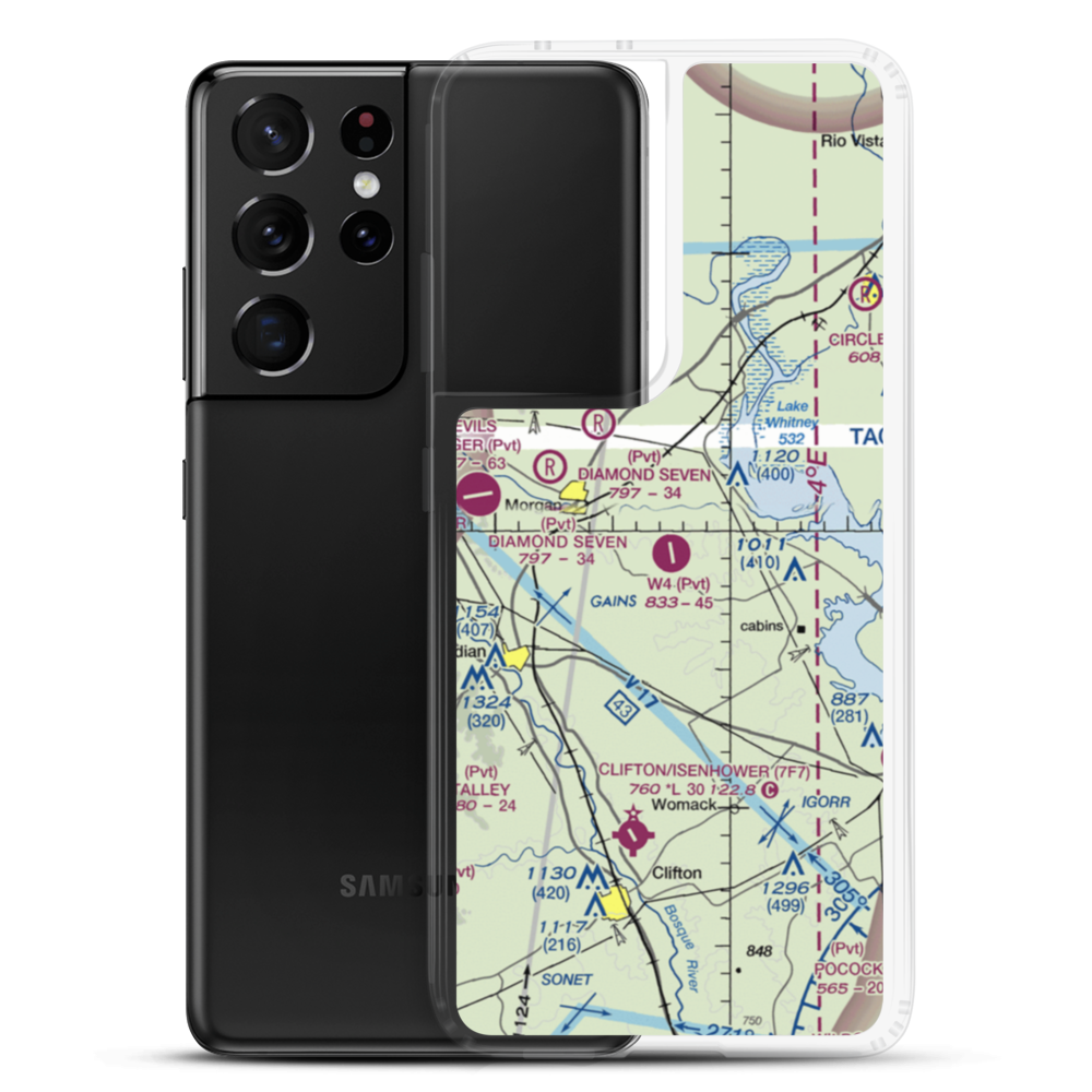 W4 Ranch Airport (84TE) VFR Sectional Samsung Case Samsung Galaxy S21 Ultra model shown