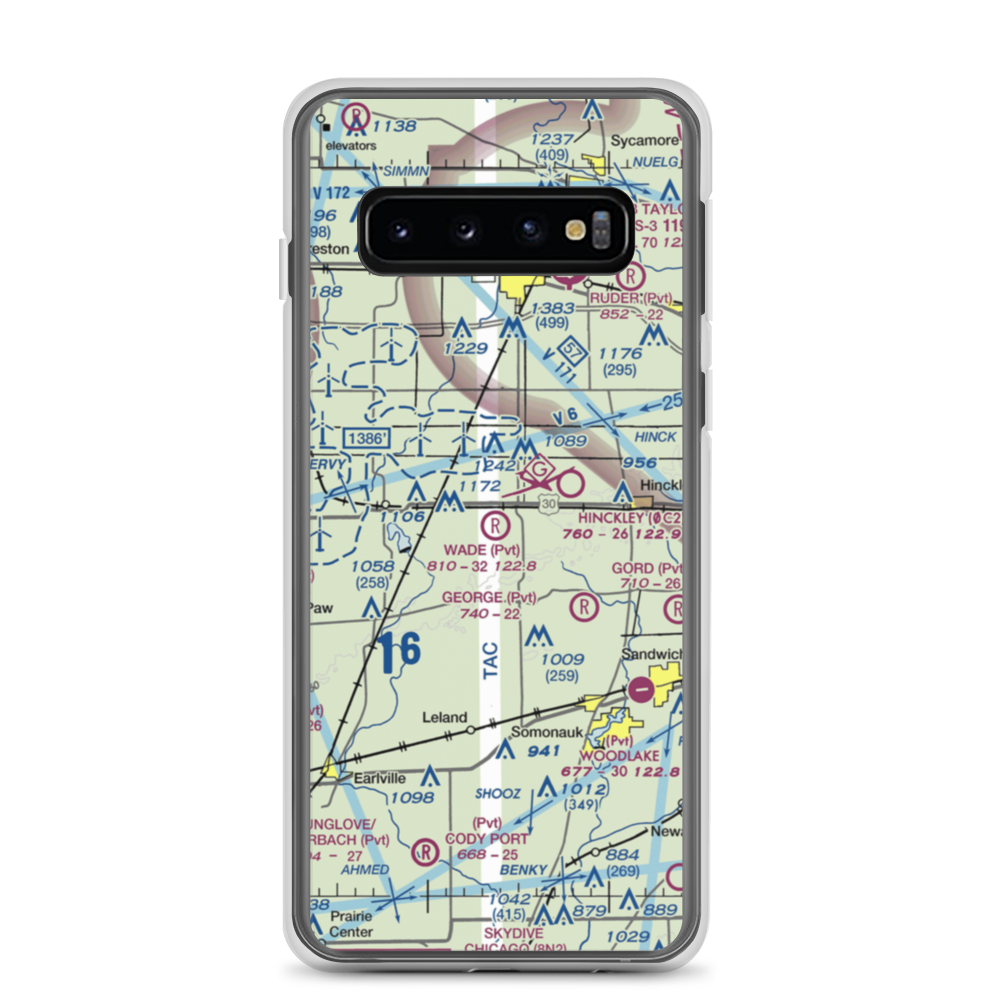 Wade Airport (56LL) VFR Sectional Samsung Case Samsung Galaxy S10 model shown