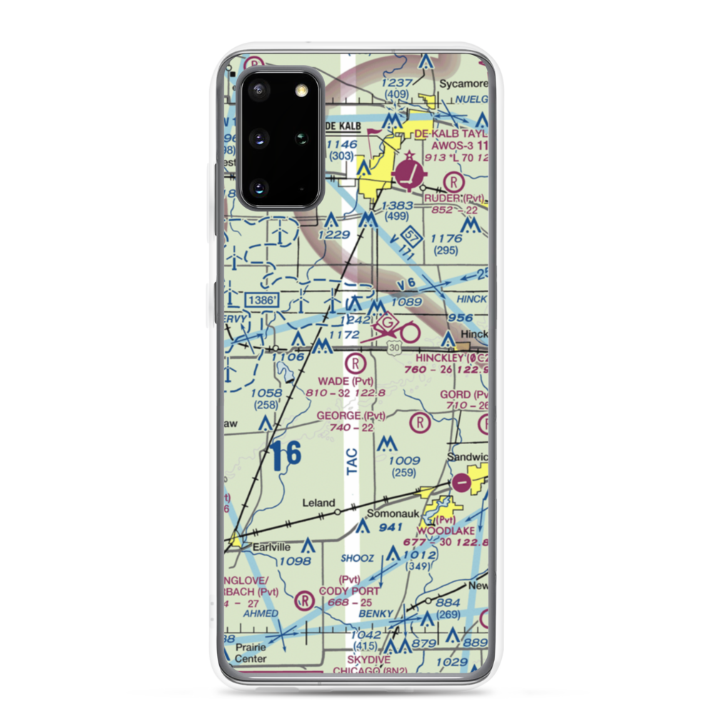Wade Airport (56LL) VFR Sectional Samsung Case Samsung Galaxy S20 Plus model shown