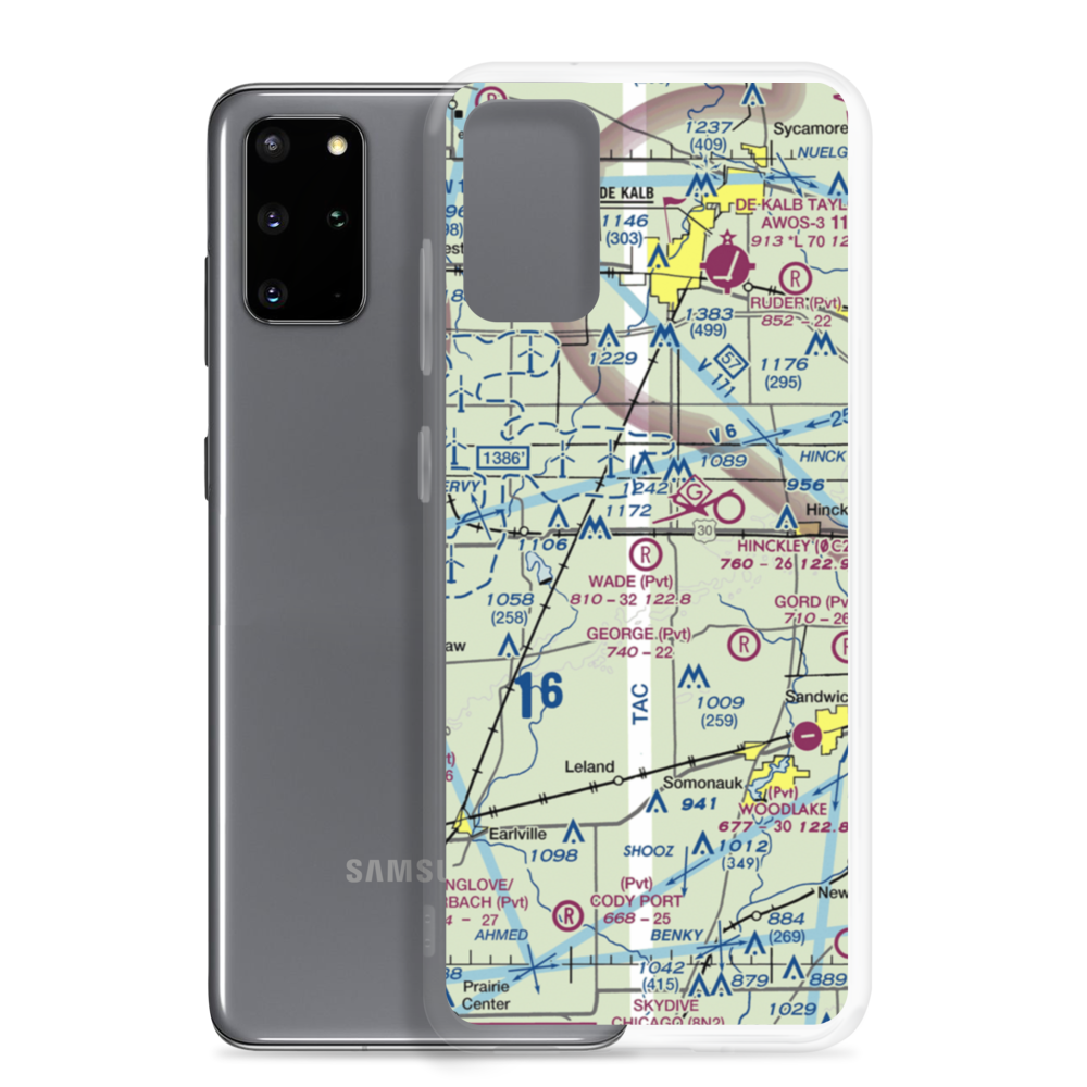 Wade Airport (56LL) VFR Sectional Samsung Case Samsung Galaxy S20 Plus model shown
