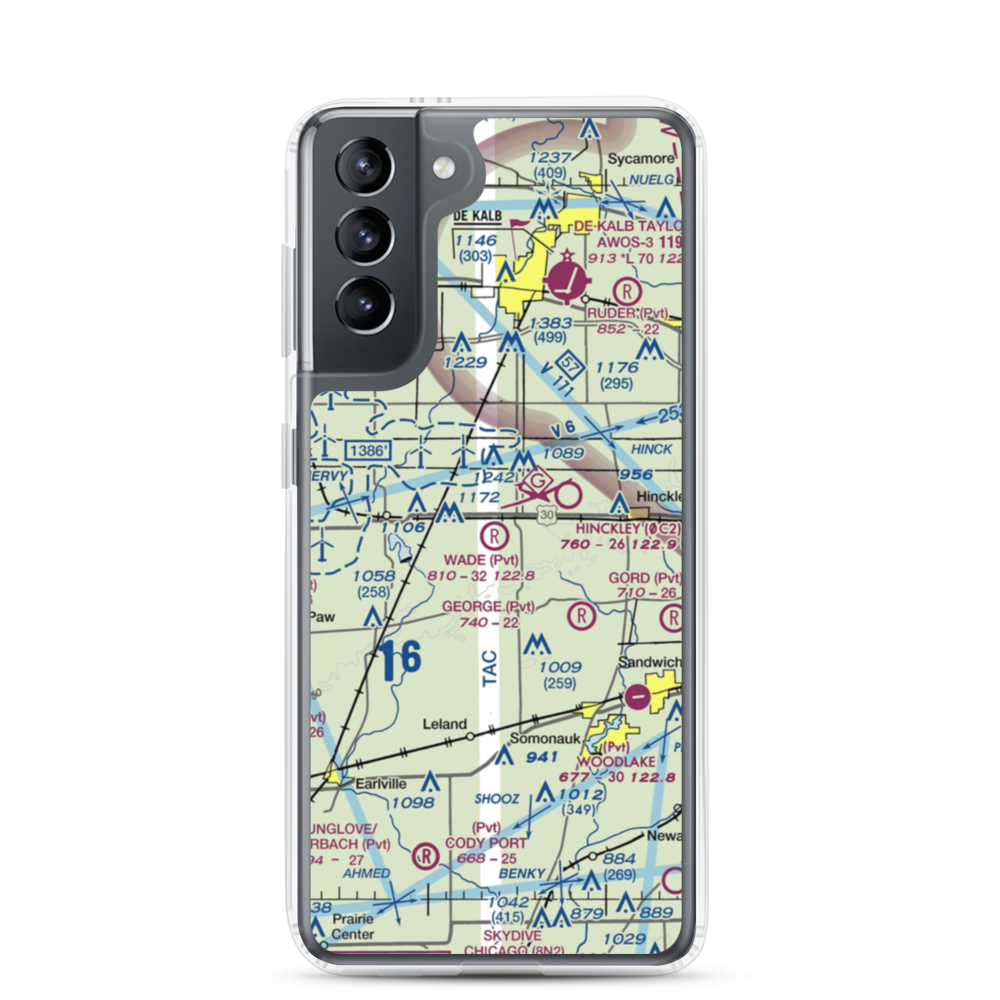 Wade Airport (56LL) VFR Sectional Samsung Case Samsung Galaxy S21 model shown