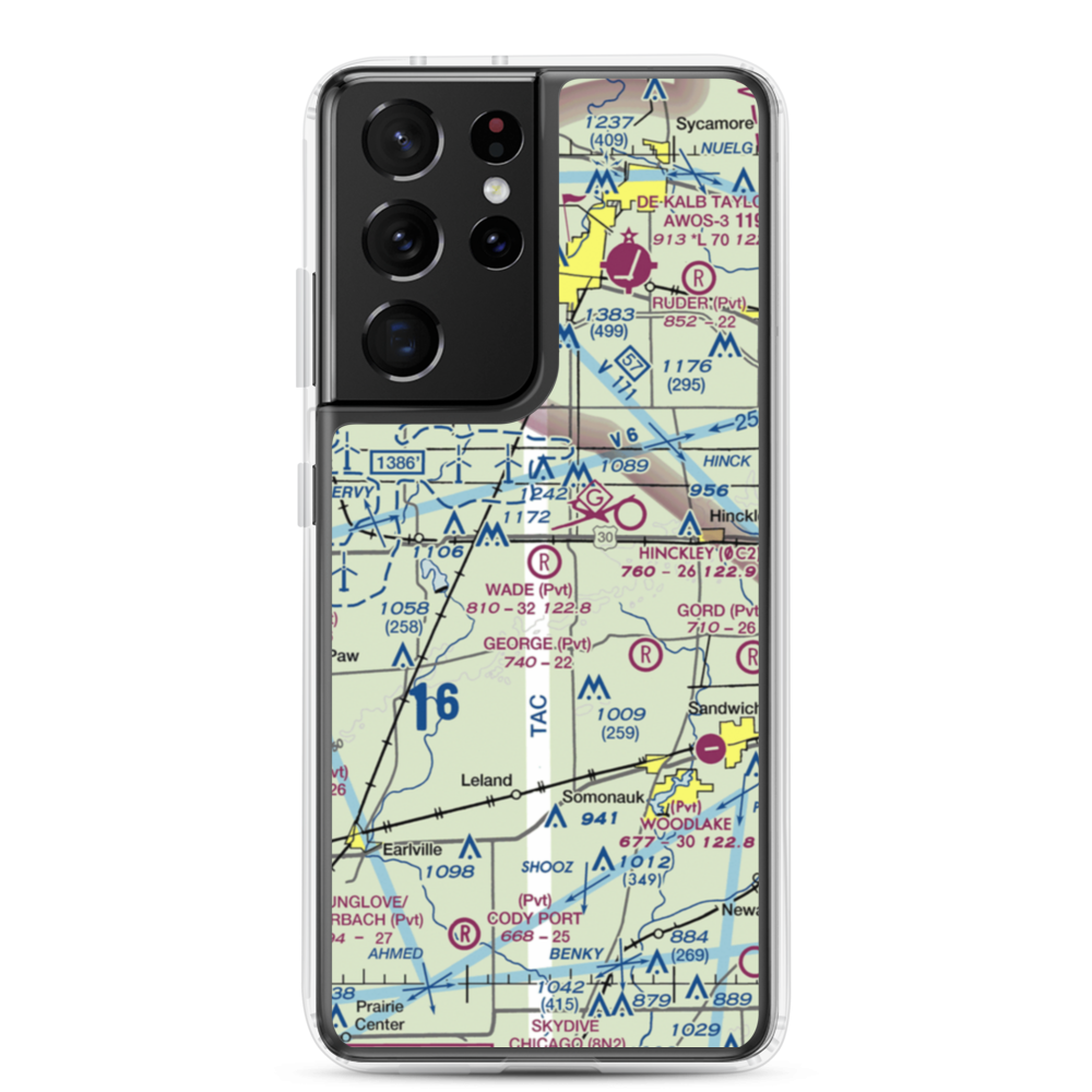 Wade Airport (56LL) VFR Sectional Samsung Case Samsung Galaxy S21 Ultra model shown