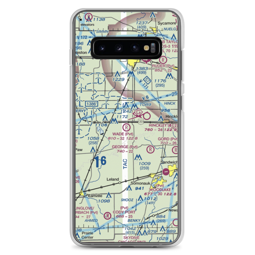 Wade Airport (56LL) VFR Sectional Samsung Case Samsung Galaxy S10+ model shown