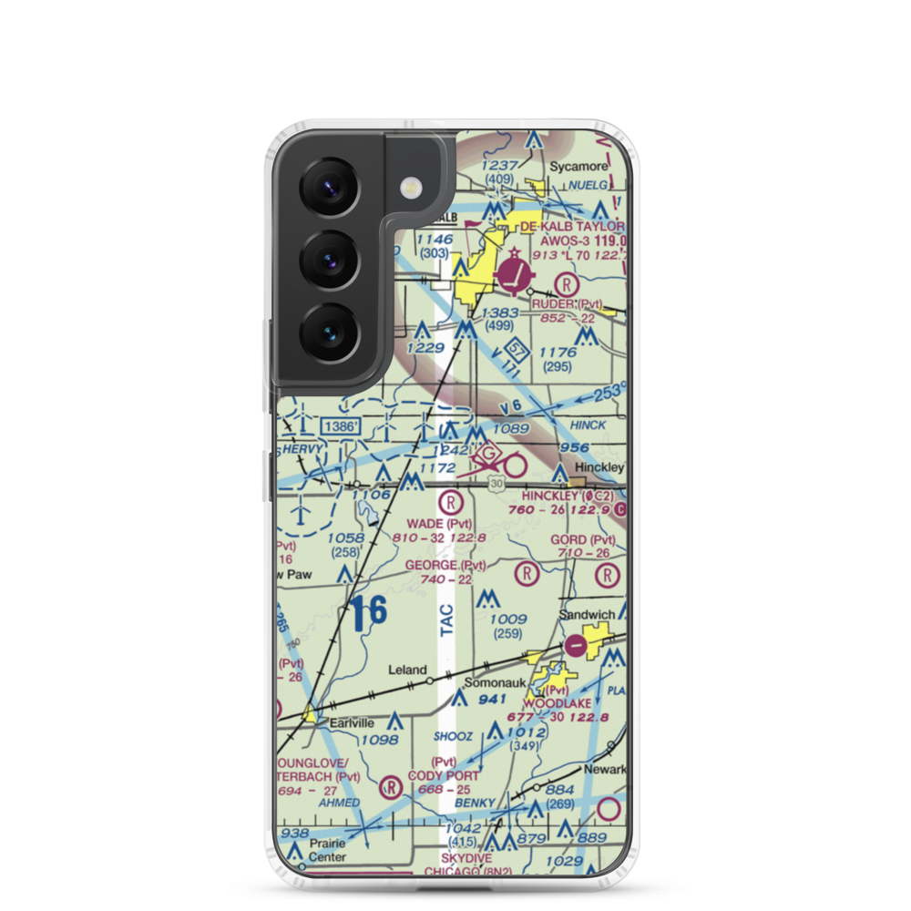 Wade Airport (56LL) VFR Sectional Samsung Case Samsung Galaxy S22 model shown