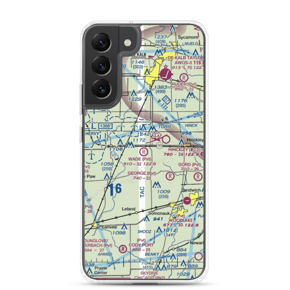 Wade Airport (56LL) VFR Sectional Samsung Case Samsung Galaxy S22 Plus model shown