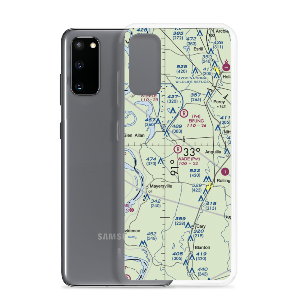 Wade Airport (MS35) VFR Sectional Samsung Case Samsung Galaxy S20 model shown