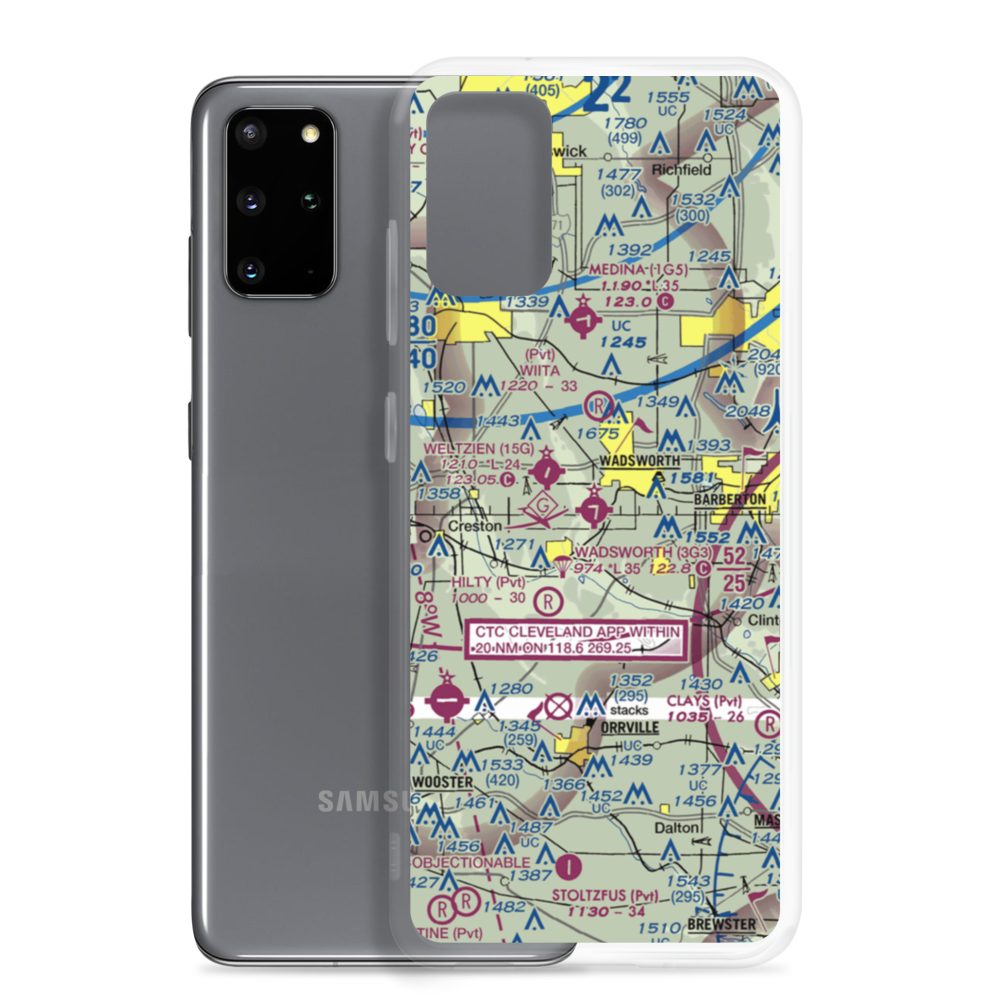 Wadsworth Municipal Airport (3G3) VFR Sectional Samsung Case Samsung Galaxy S20 Plus model shown