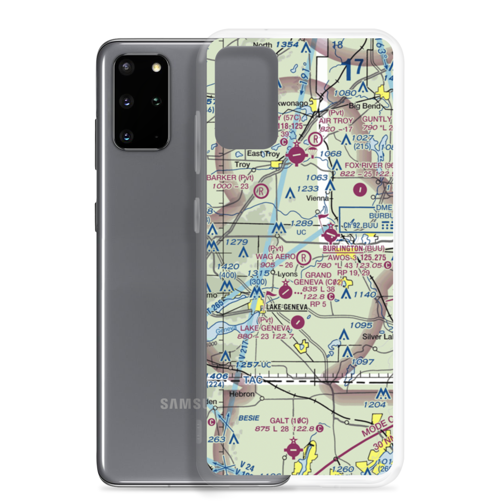 Wag-Aero Airport (WI92) VFR Sectional Samsung Case Samsung Galaxy S20 Plus model shown