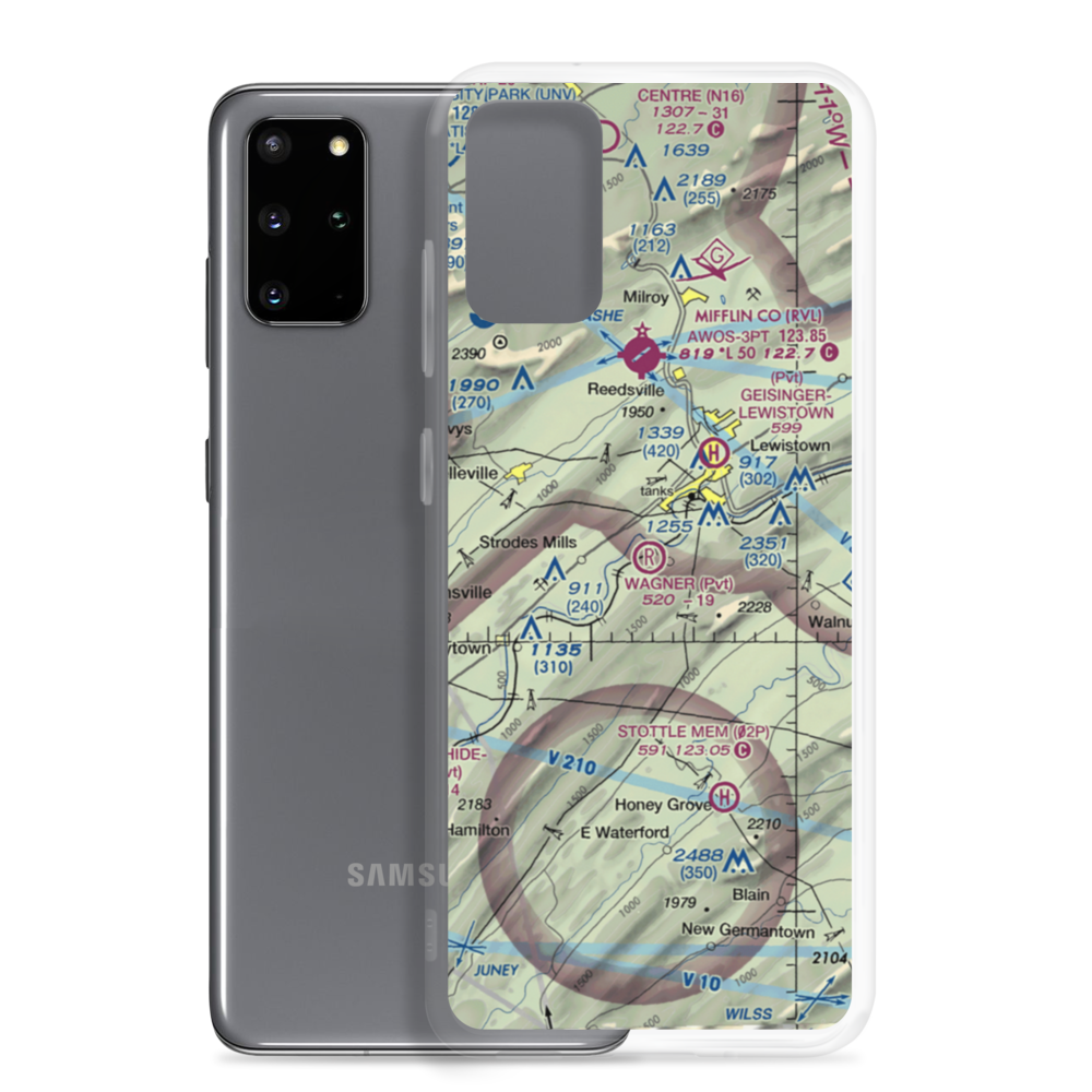 Wagner Airport (1PA4) VFR Sectional Samsung Case Samsung Galaxy S20 Plus model shown