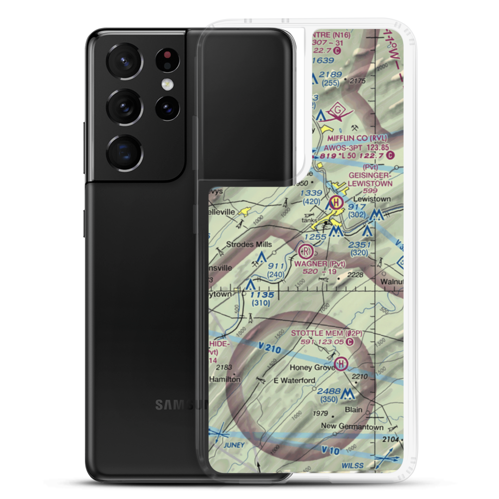 Wagner Airport (1PA4) VFR Sectional Samsung Case Samsung Galaxy S21 Ultra model shown
