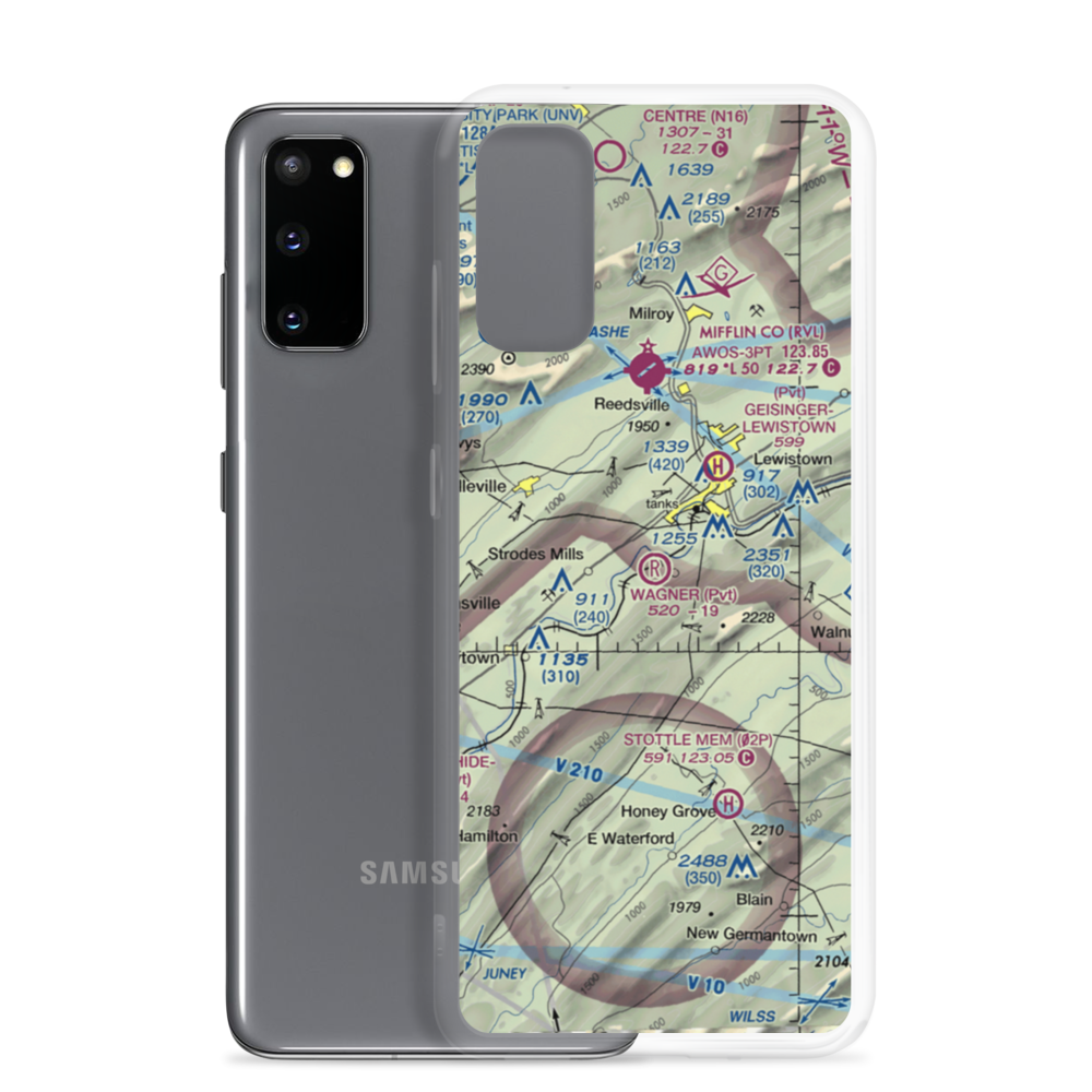 Wagner Airport (1PA4) VFR Sectional Samsung Case Samsung Galaxy S20 model shown