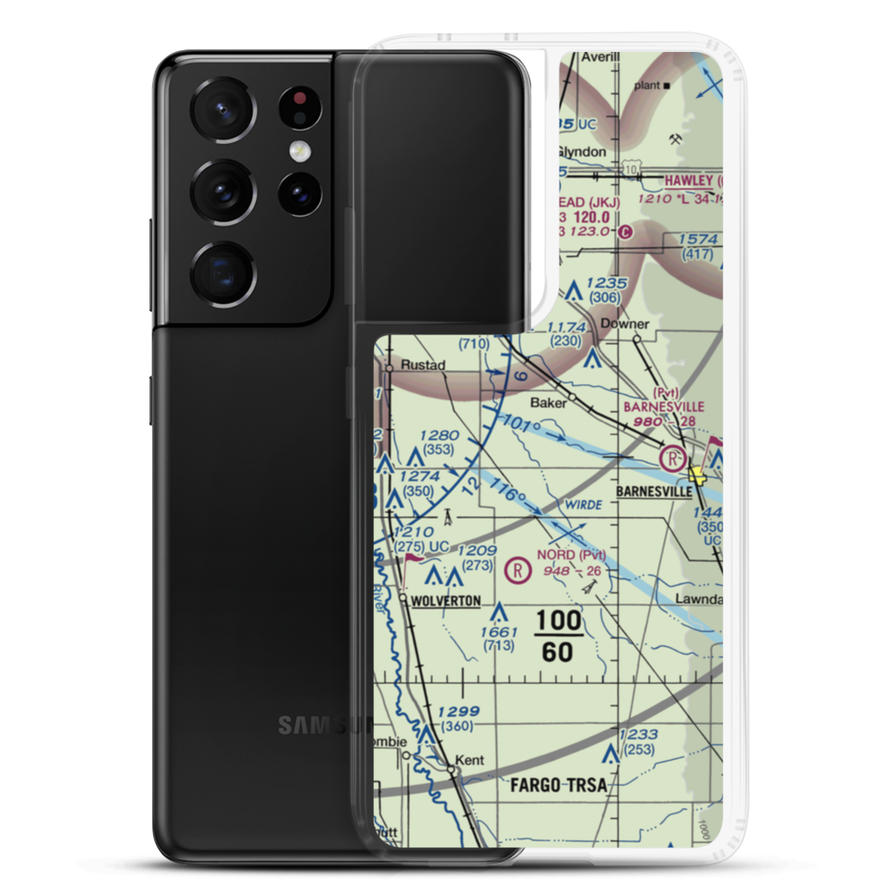 Wagner Farm Airport (36MN) VFR Sectional Samsung Case Samsung Galaxy S21 Ultra model shown