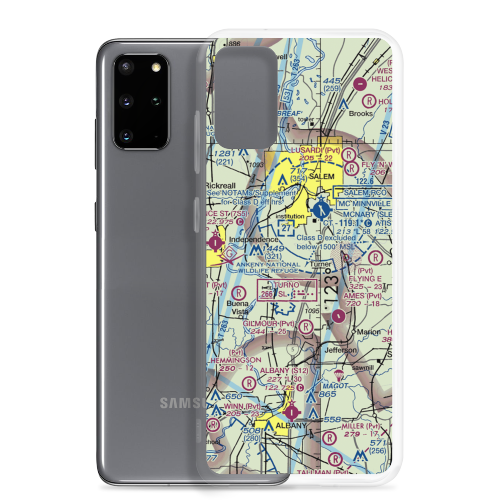 Wagoner Airport (4OR8) VFR Sectional Samsung Case Samsung Galaxy S20 Plus model shown