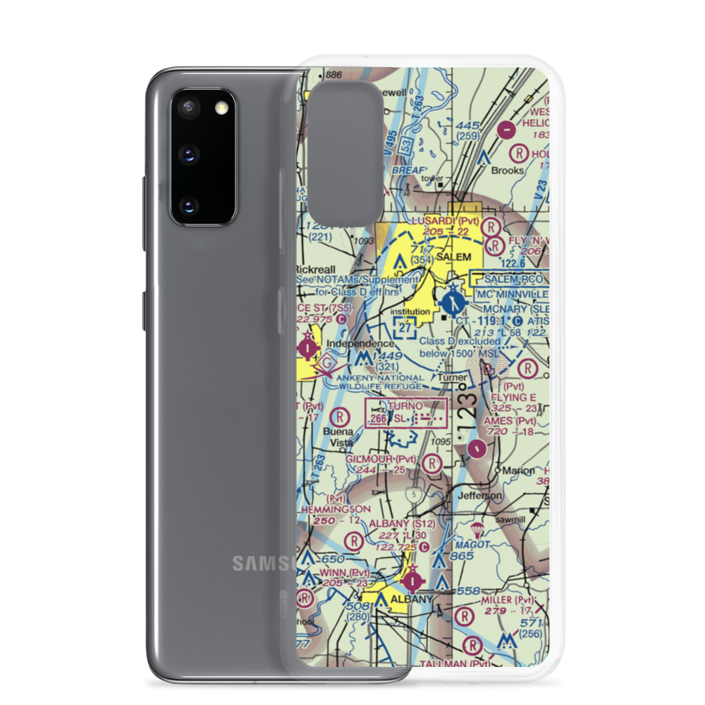 Wagoner Airport (4OR8) VFR Sectional Samsung Case Samsung Galaxy S20 model shown
