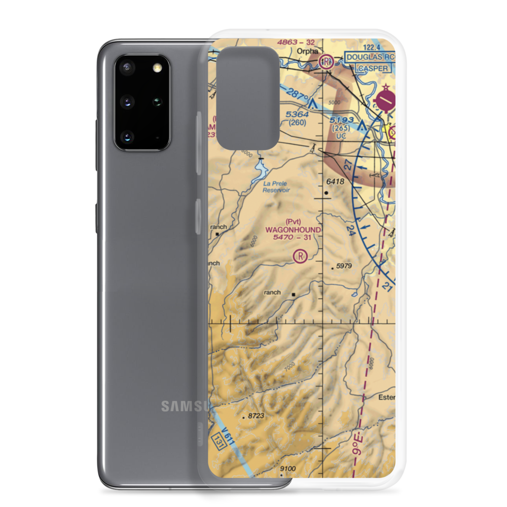 Wagonhound Airport (WY27) VFR Sectional Samsung Case Samsung Galaxy S20 Plus model shown