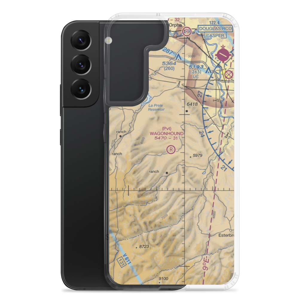 Wagonhound Airport (WY27) VFR Sectional Samsung Case Samsung Galaxy S22 Plus model shown
