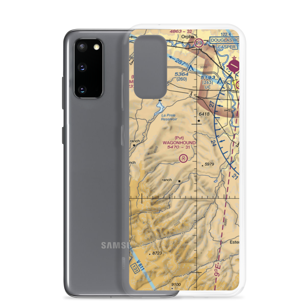 Wagonhound Airport (WY27) VFR Sectional Samsung Case Samsung Galaxy S20 model shown