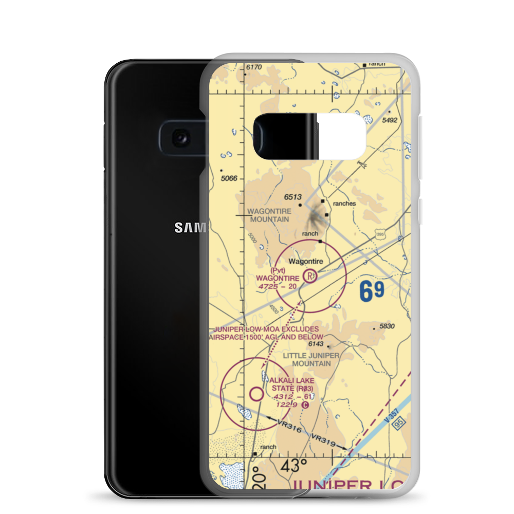 Wagontire Airport (81OR) VFR Sectional Samsung Case Samsung Galaxy S10e model shown