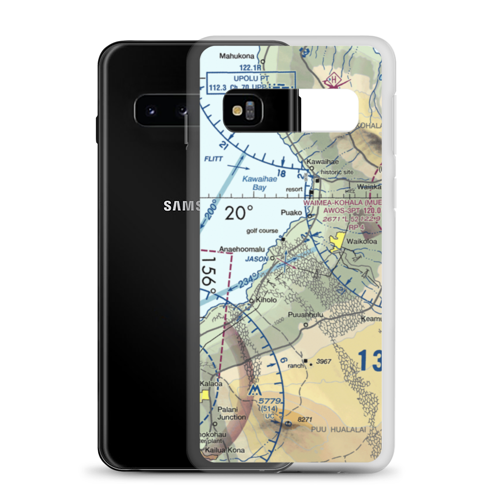 Waikoloa Heliport (WKL) VFR Sectional Samsung Case Samsung Galaxy S10 model shown
