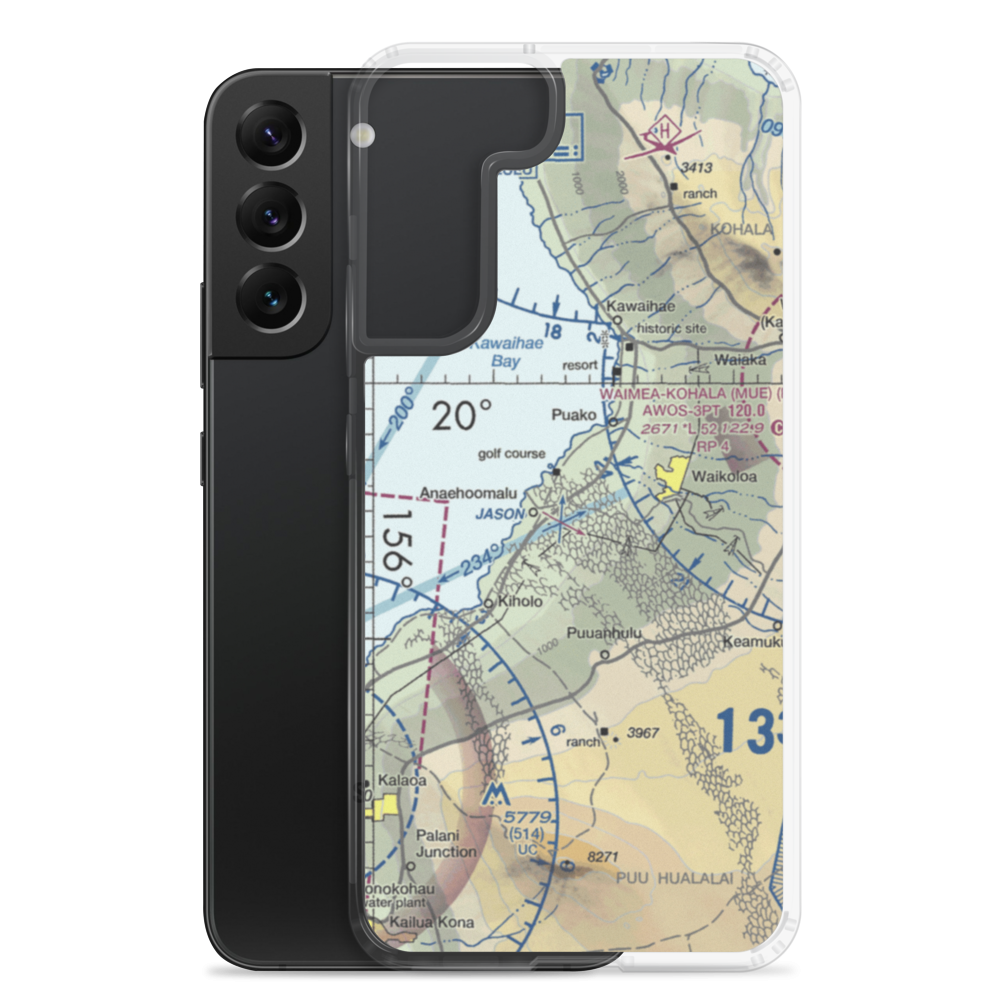 Waikoloa Heliport (WKL) VFR Sectional Samsung Case Samsung Galaxy S22 Plus model shown