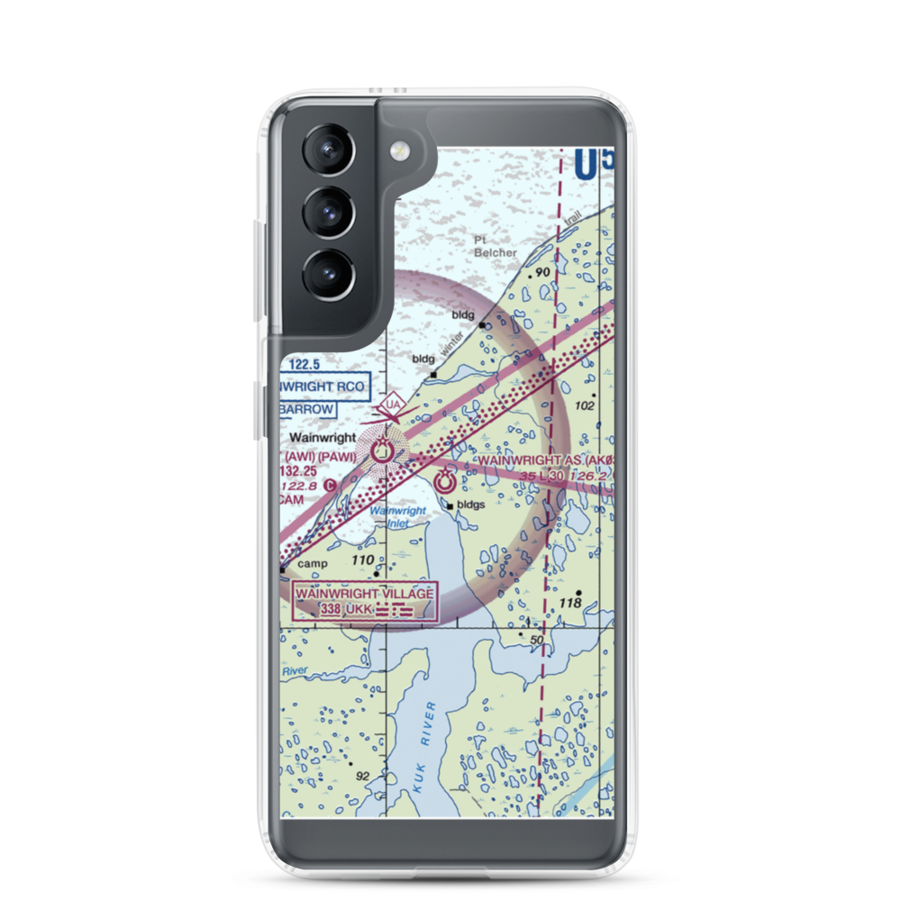 Wainwright Air Station (AK03) VFR Sectional Samsung Case Samsung Galaxy S21 model shown
