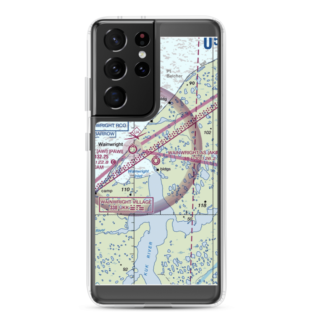 Wainwright Air Station (AK03) VFR Sectional Samsung Case Samsung Galaxy S21 Ultra model shown