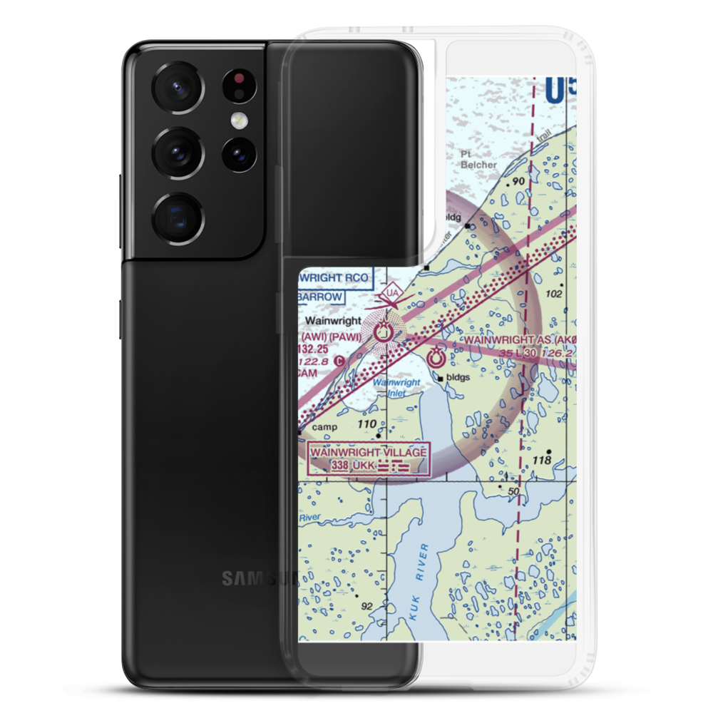 Wainwright Air Station (AK03) VFR Sectional Samsung Case Samsung Galaxy S21 Ultra model shown