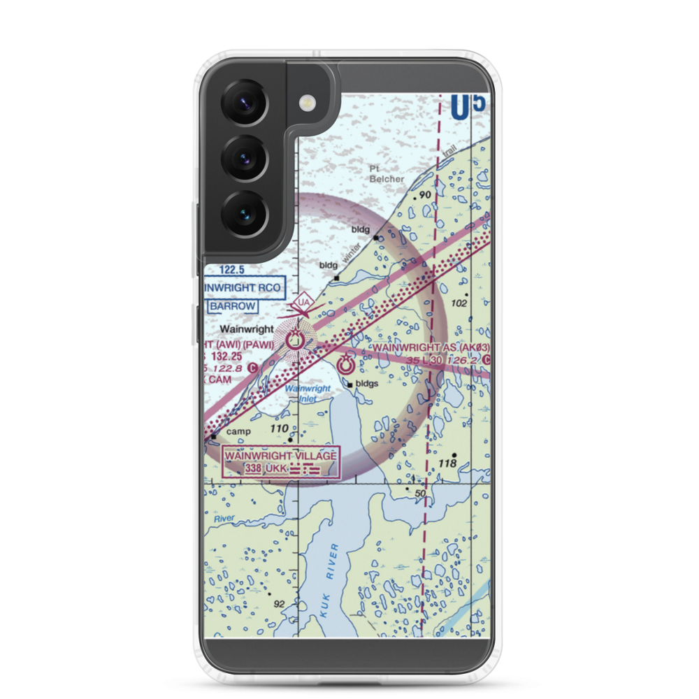 Wainwright Air Station (AK03) VFR Sectional Samsung Case Samsung Galaxy S22 Plus model shown