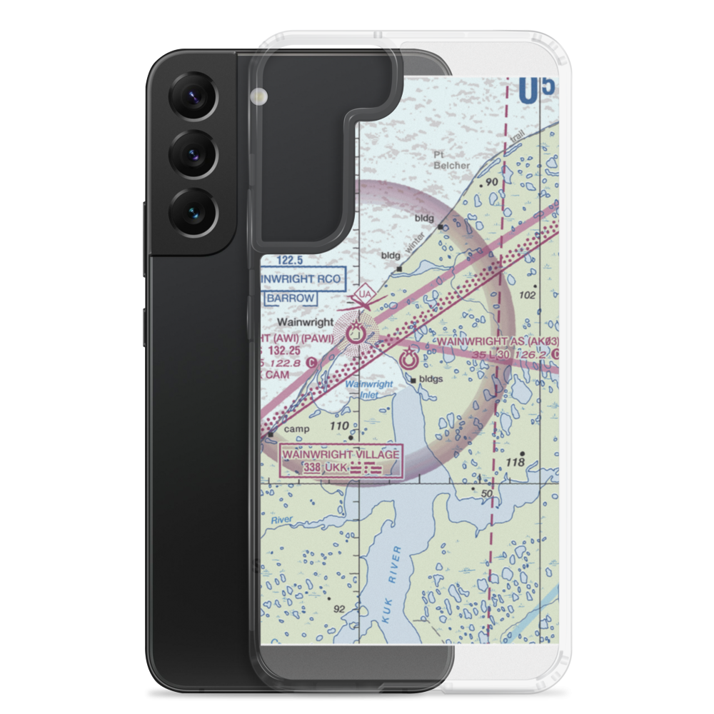 Wainwright Air Station (AK03) VFR Sectional Samsung Case Samsung Galaxy S22 Plus model shown