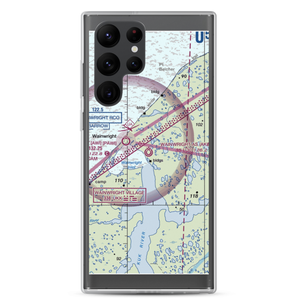 Wainwright Air Station (AK03) VFR Sectional Samsung Case Samsung Galaxy S22 Ultra model shown
