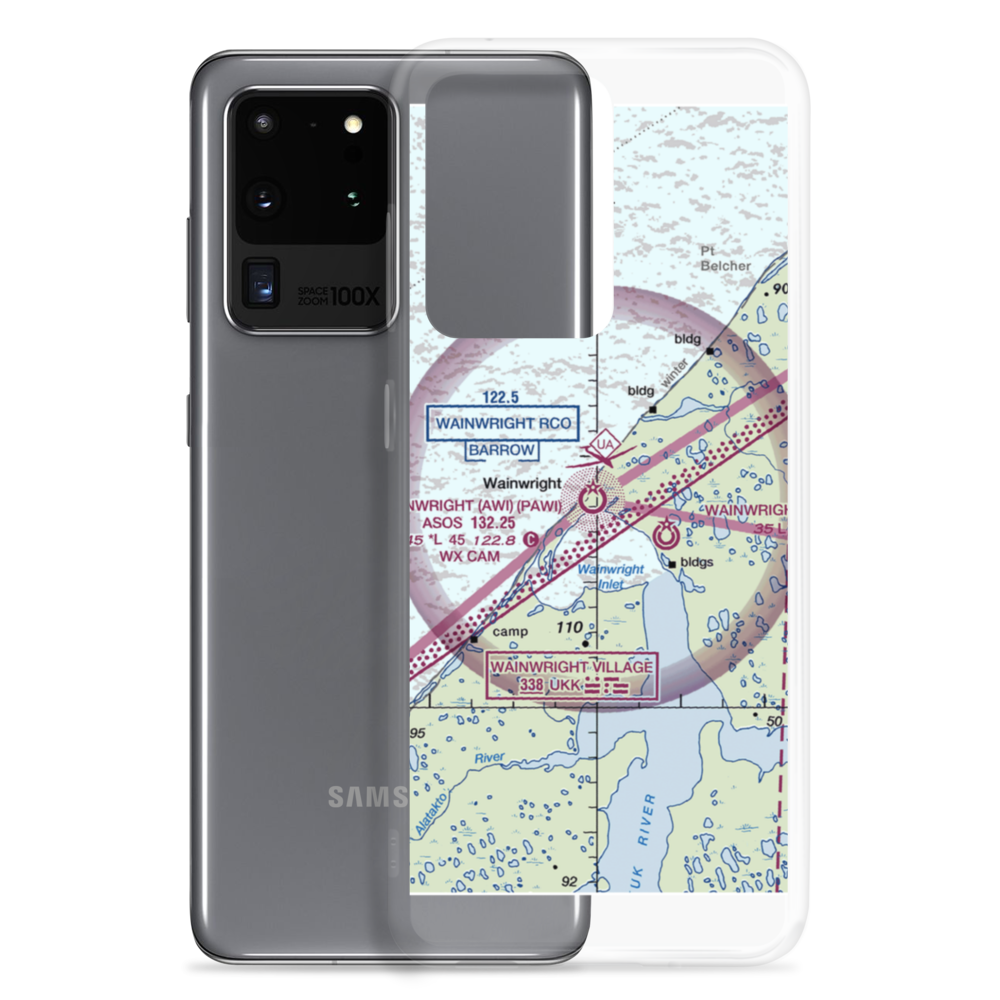 Wainwright Airport (AWI) VFR Sectional Samsung Case Samsung Galaxy S20 Ultra model shown