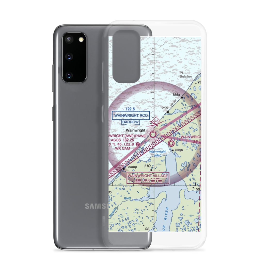 Wainwright Airport (AWI) VFR Sectional Samsung Case Samsung Galaxy S20 model shown