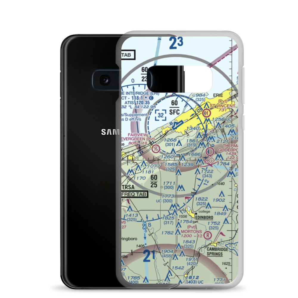 Waisley Airport (38PN) VFR Sectional Samsung Case Samsung Galaxy S10e model shown