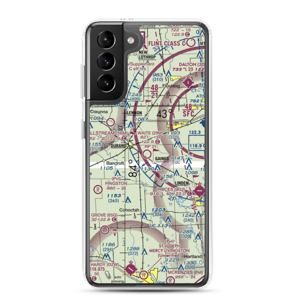 Waite Field Airport (29M) VFR Sectional Samsung Case Samsung Galaxy S21 Plus model shown