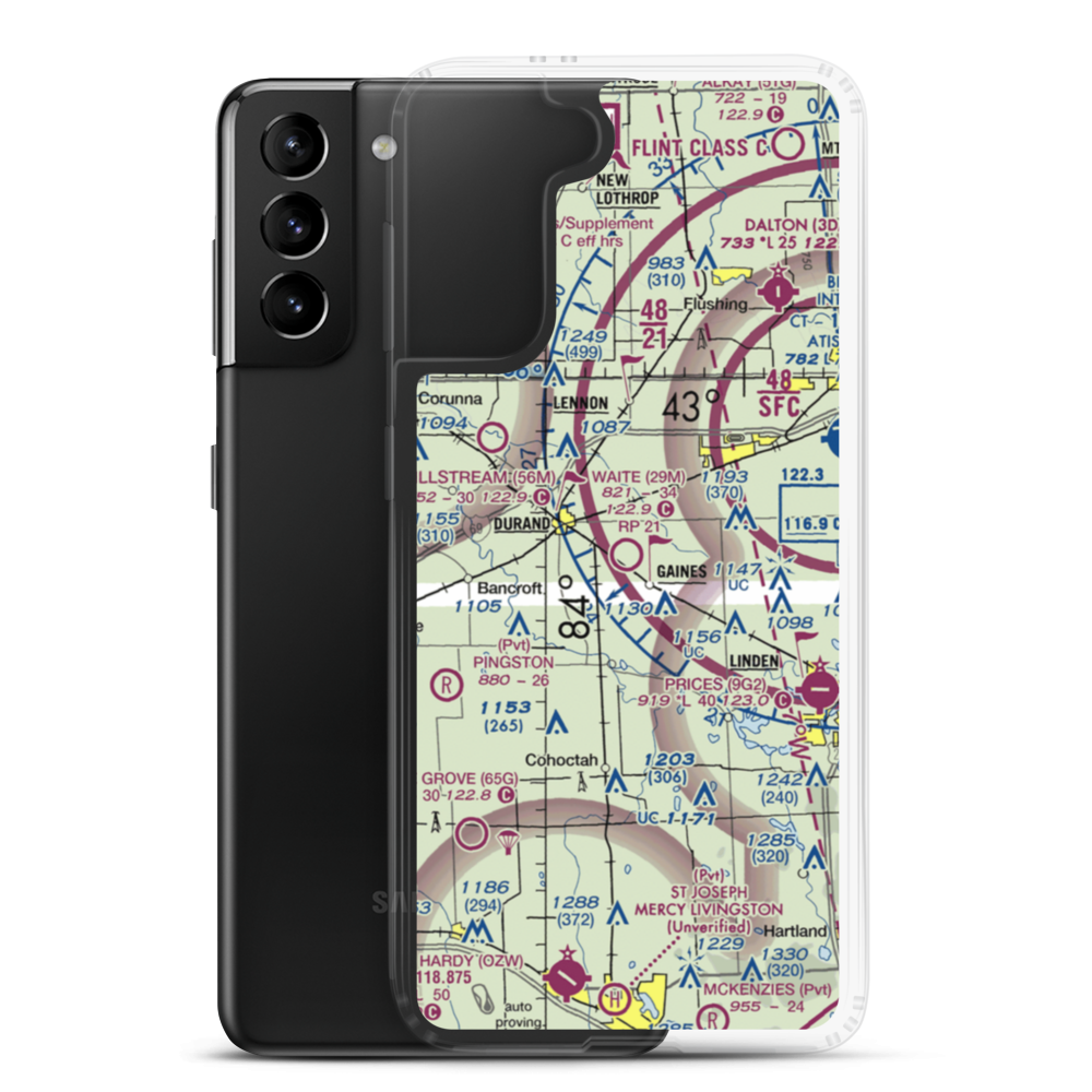 Waite Field Airport (29M) VFR Sectional Samsung Case Samsung Galaxy S21 Plus model shown