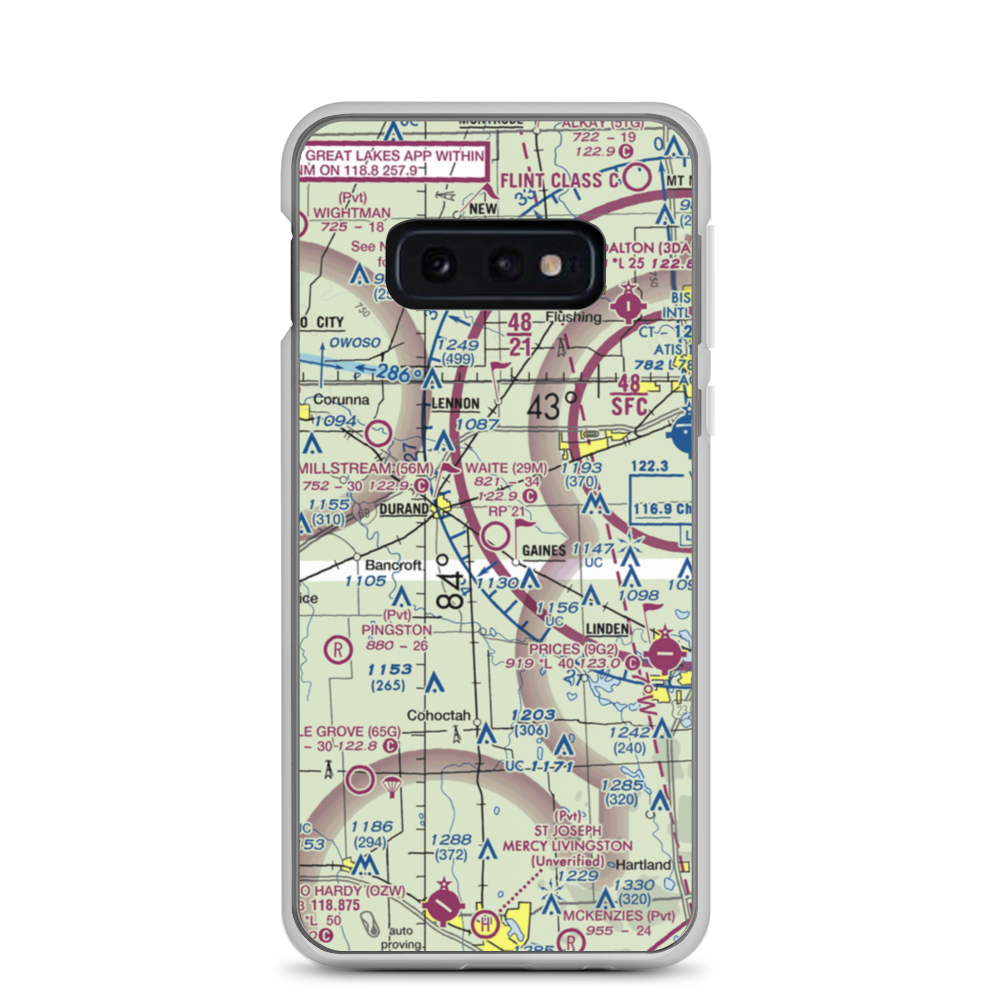 Waite Field Airport (29M) VFR Sectional Samsung Case Samsung Galaxy S10e model shown