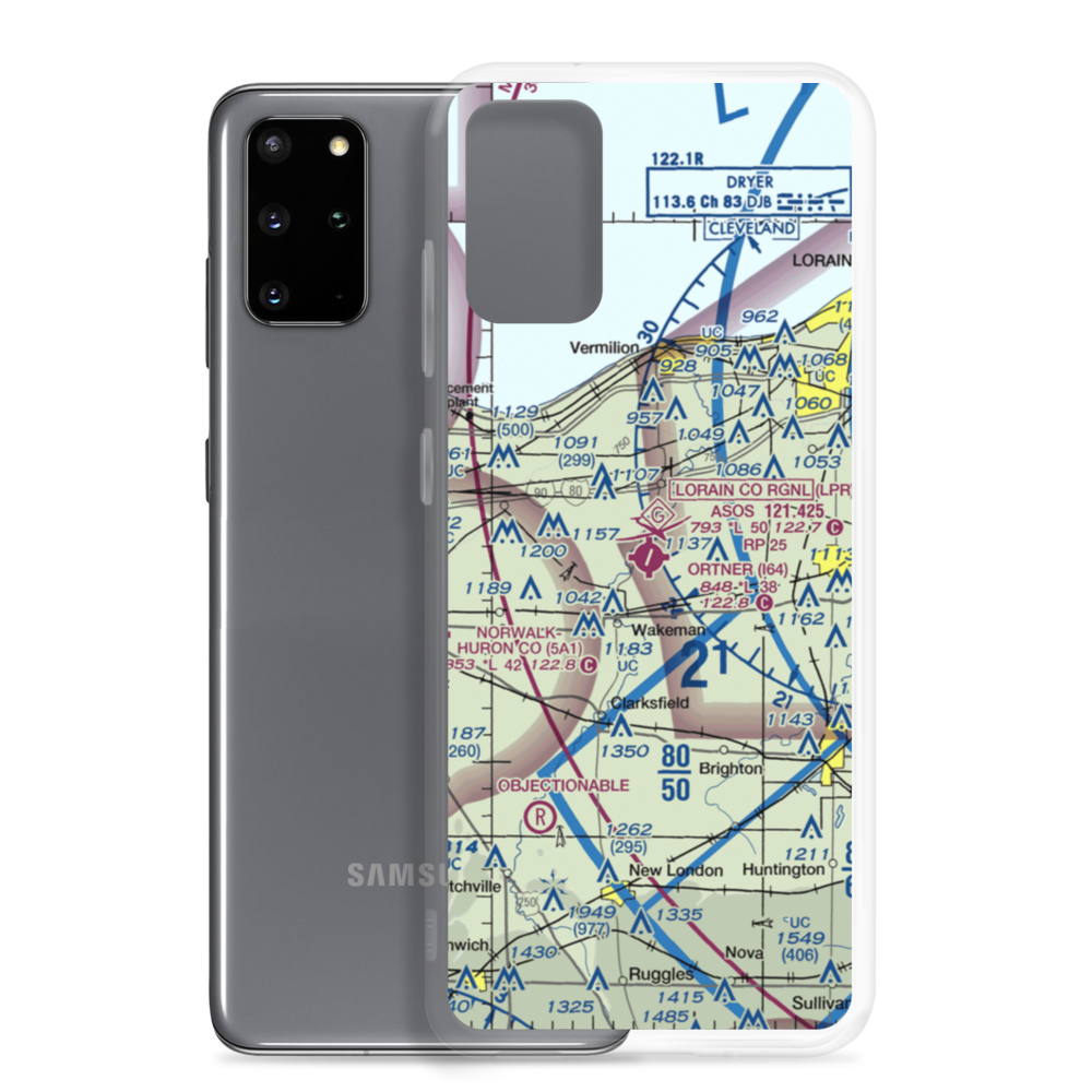 Wakeman Airport (I64) VFR Sectional Samsung Case Samsung Galaxy S20 Plus model shown