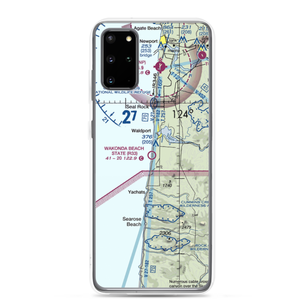 Wakonda Beach State Airport (R33) VFR Sectional Samsung Case Samsung Galaxy S20 Plus model shown