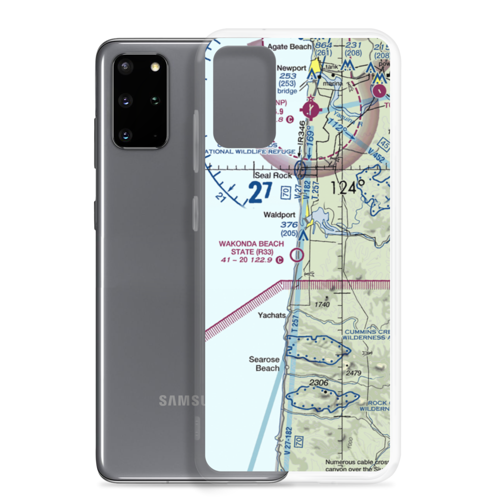 Wakonda Beach State Airport (R33) VFR Sectional Samsung Case Samsung Galaxy S20 Plus model shown