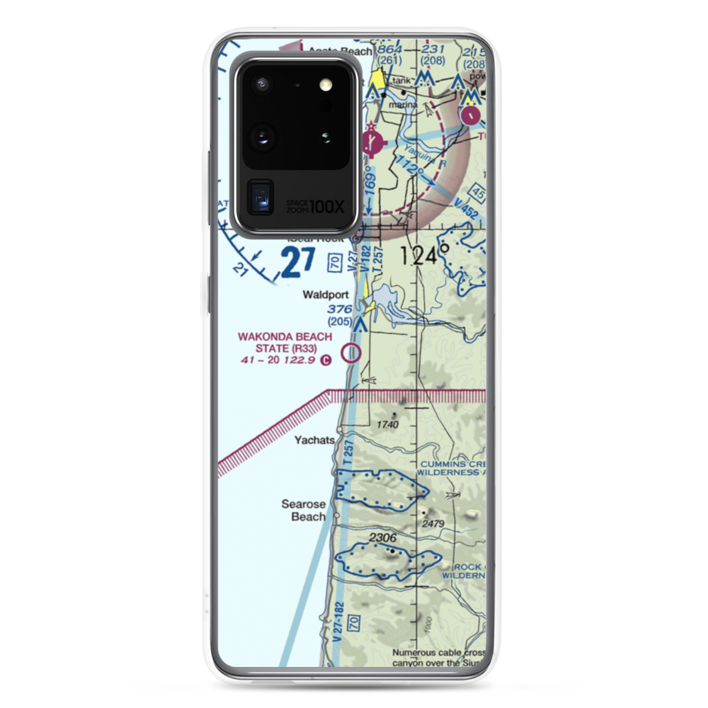 Wakonda Beach State Airport (R33) VFR Sectional Samsung Case Samsung Galaxy S20 Ultra model shown